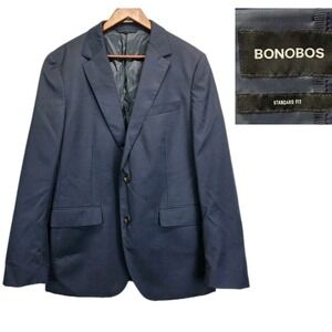 Bonobos Jetsetter Blazer Mens 42L Standard Fit Sport Coat Wool Blend Navy 3131
